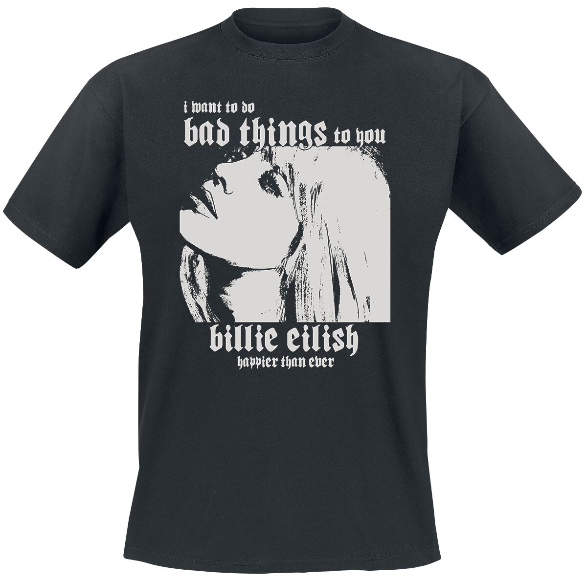 Billie Eilish T-Shirt - Bad Things - S - für Männer - Größe S - schwarz  - Lizenziertes Merchandise!