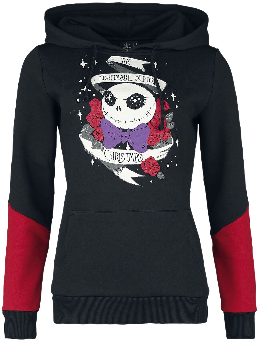 The Nightmare Before Christmas Jack Bow Kapuzenpullover schwarz rot