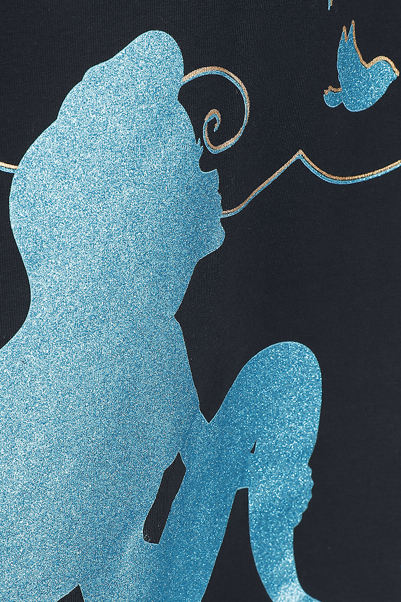 Arielle, die Meerjungfrau Gold & Glitter Mittellanges Kleid schwarz