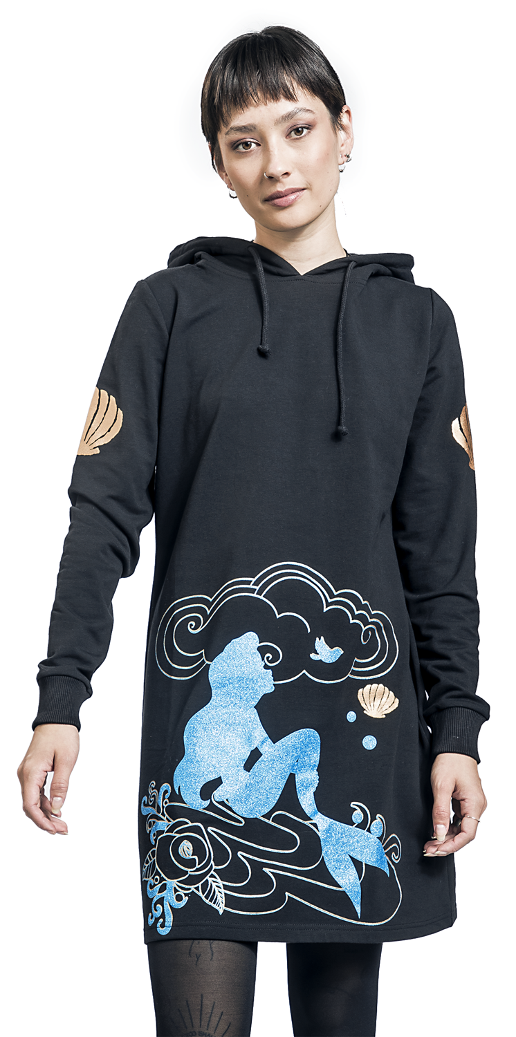 Arielle, die Meerjungfrau Gold & Glitter Mittellanges Kleid schwarz