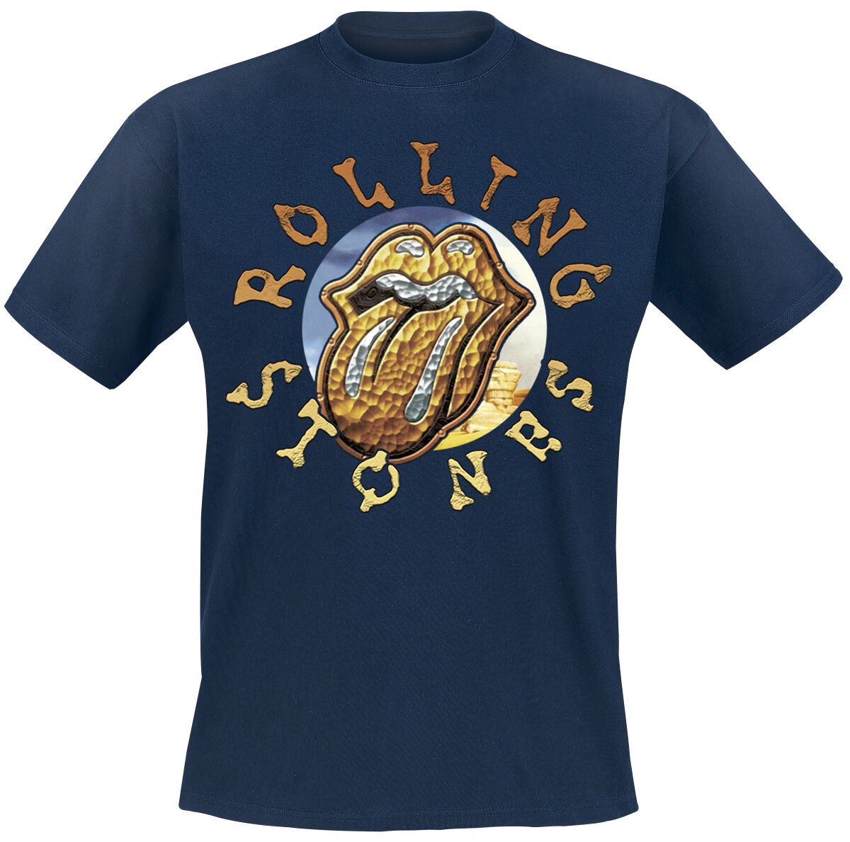 T-Shirt Manches courtes de The Rolling Stones - Dessert Tongue - S à 3XL - pour Homme - marine