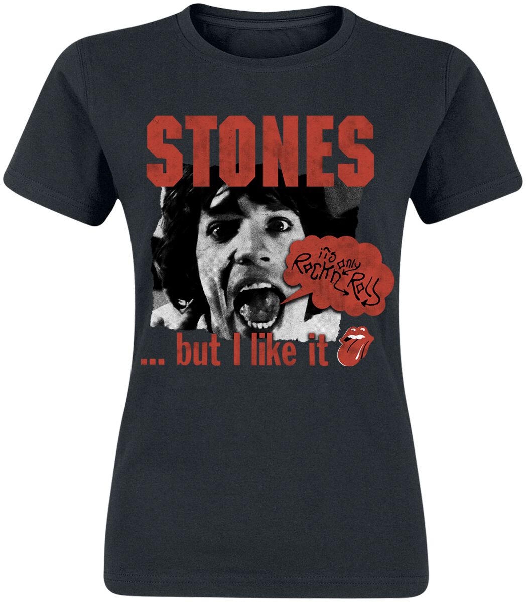 T-Shirt Manches courtes de The Rolling Stones - Mick Rock N Roll - S à XL - pour Femme - noir