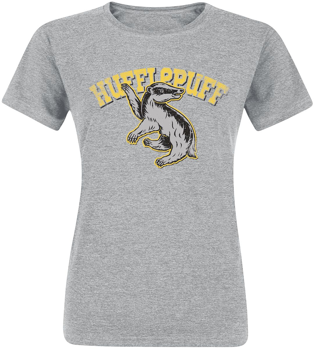 Harry Potter Hufflepuff Sport Emblem T-Shirt grey