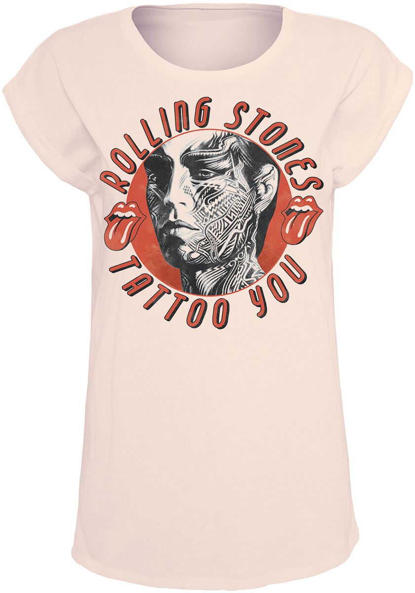 T-Shirt Manches courtes de The Rolling Stones - Tattoo You Never Stop - XS à XXL - pour Femme - rose