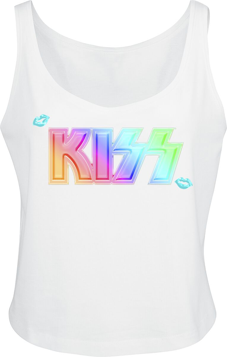 Top de Kiss - Pride Gradient Logo - XS à XXL - pour Femme - blanc