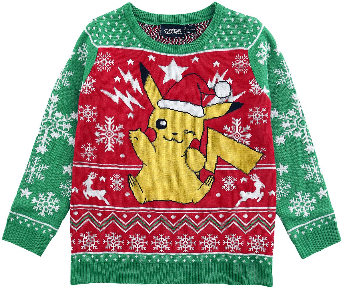 Sweat-Shirt Gaming de Pokémon - Kids - Pikachu - Pika! Pika! - 122/128 - pour filles & garçonse - mu