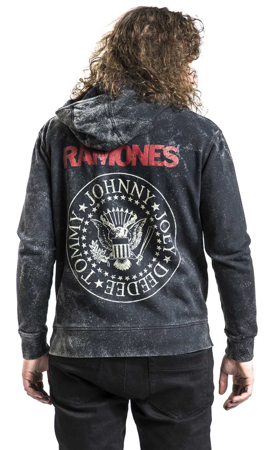 Ramones Crest Kapuzenjacke schwarz