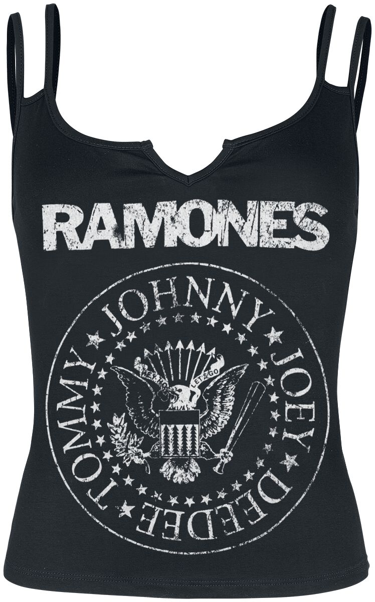 Levně Ramones Crest Dámský top černá
