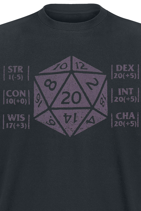 Dungeons and Dragons Dice T-Shirt schwarz