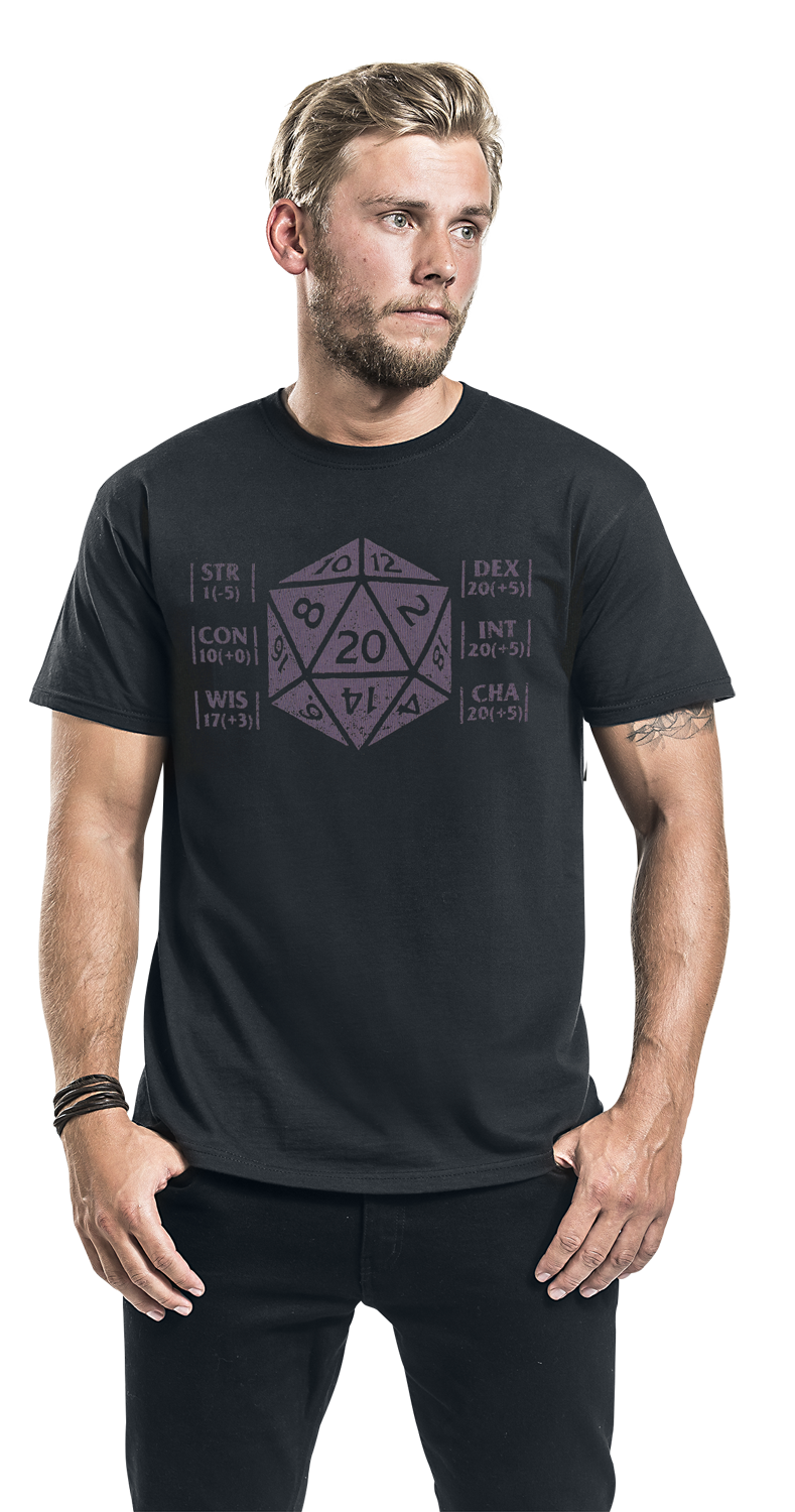 Dungeons and Dragons Dice T-Shirt schwarz