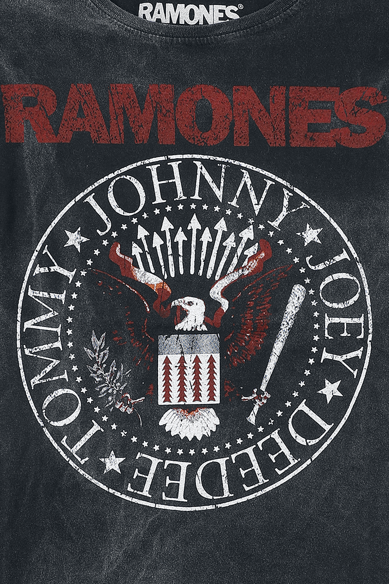 Ramones T-Shirt für Kinder - Kids - Coloured Crest - für Mädchen & Jungen - schwarz  - Lizenziertes Merchandise!