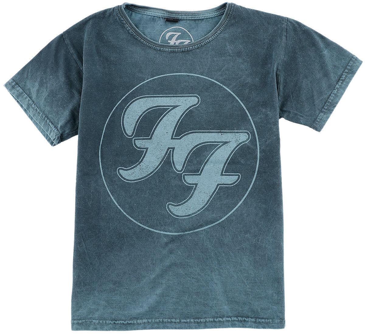 Foo Fighters T-Shirt für Kinder - Kids - Logo In Circle - für Mädchen & Jungen - blau  - Lizenziertes Merchandise!