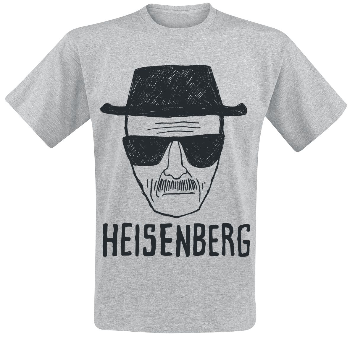 Breaking Bad T-Shirt - Heisenberg - S bis XXL - für Männer - Größe S - grau  - Lizenzierter Fanartikel