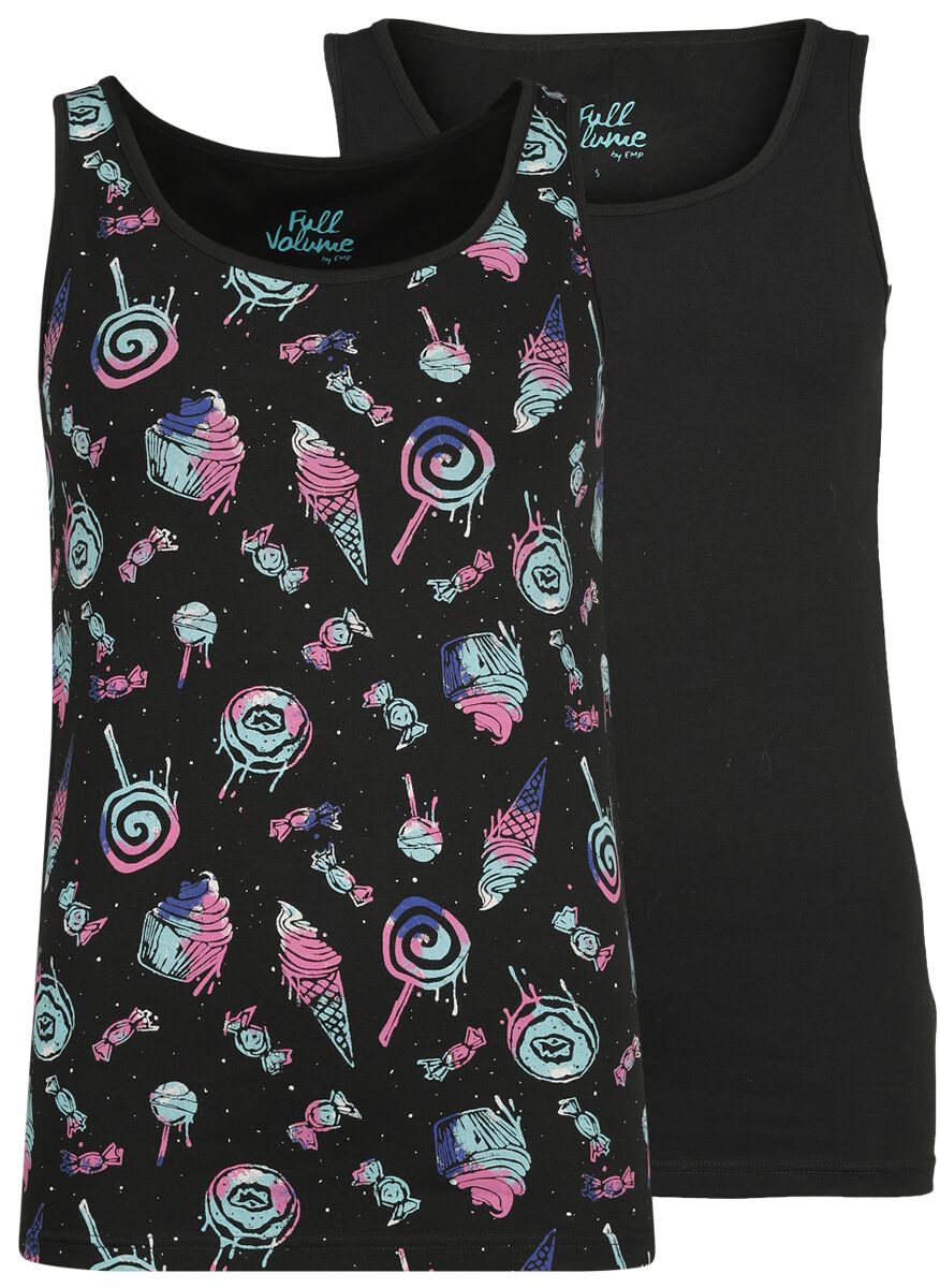 Image of Top di Full Volume by EMP - double-pack tops with candy print - S a 5XL - Donna - multicolore