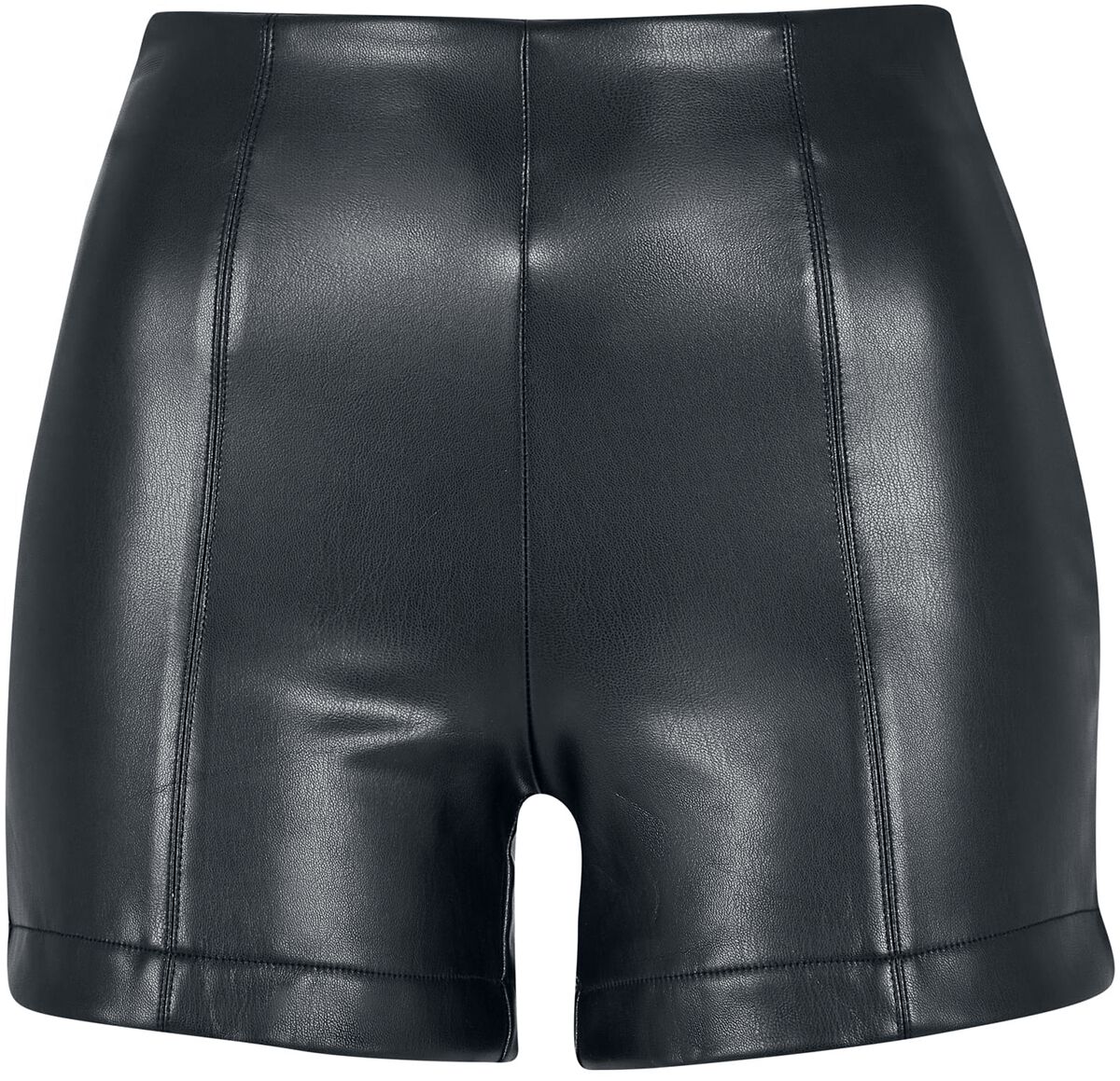 Image of Shorts di Urban Classics - Ladies’ faux-leather shorts - XS a XXL - Donna - nero