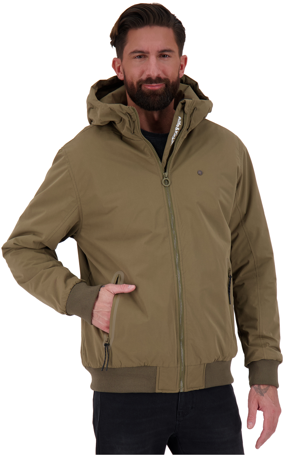 Alife and Kickin DonAK A Jacket Kapuzenjacke khaki