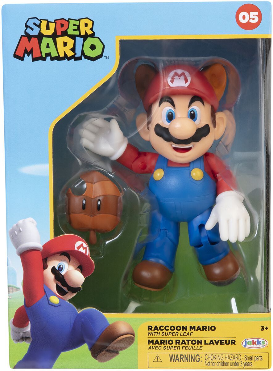 Super Mario Racoon Mario Collection Figures multicolor