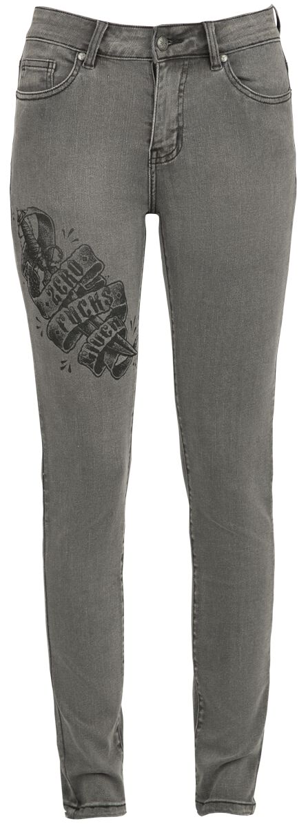 Levně Rock Rebel by EMP EMP Street Crafted Design Collection - Skarlett Dámské džíny šedá