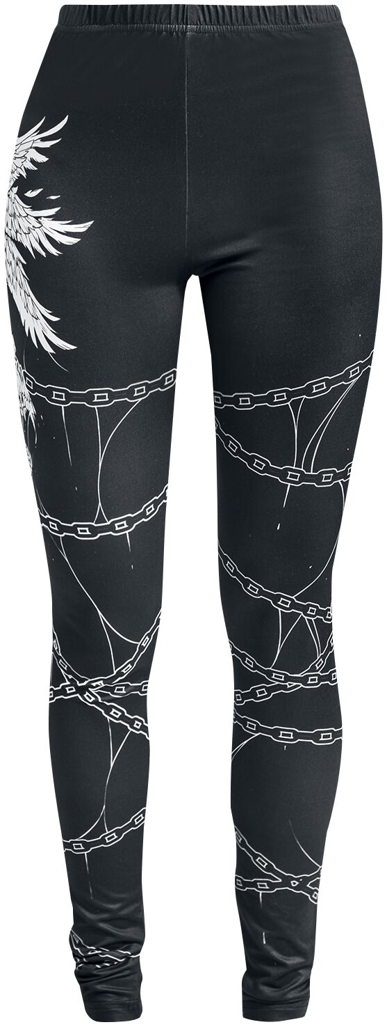 Gothicana by EMP Gothic Leggings Leggings mit großem Print S bis M für Damen Größe M schwarz  - Onlineshop EMP