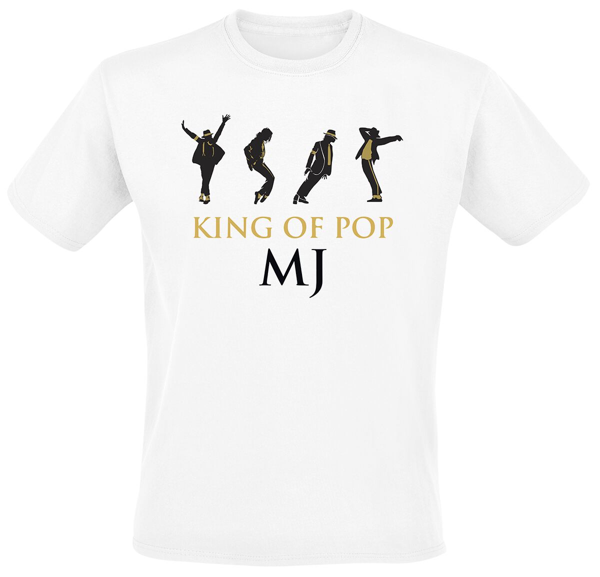 T-Shirt Manches courtes de Michael Jackson - King Of Pop - S à 3XL - pour Homme - blanc