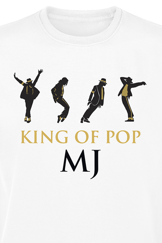 Michael Jackson King Of Pop T-Shirt weiß