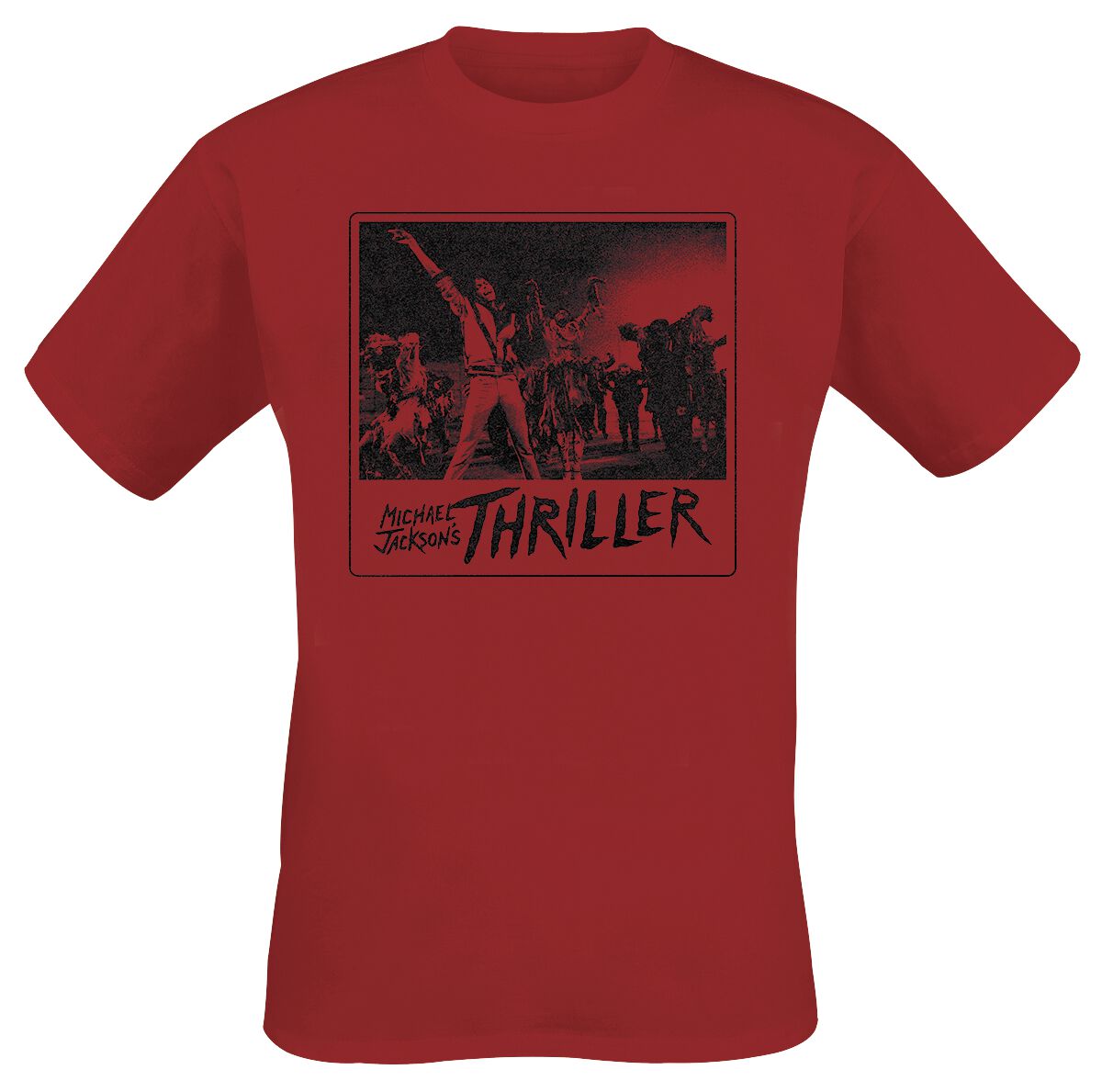 T-Shirt Manches courtes de Michael Jackson - Polaroid - S à 3XL - pour Homme - rouge