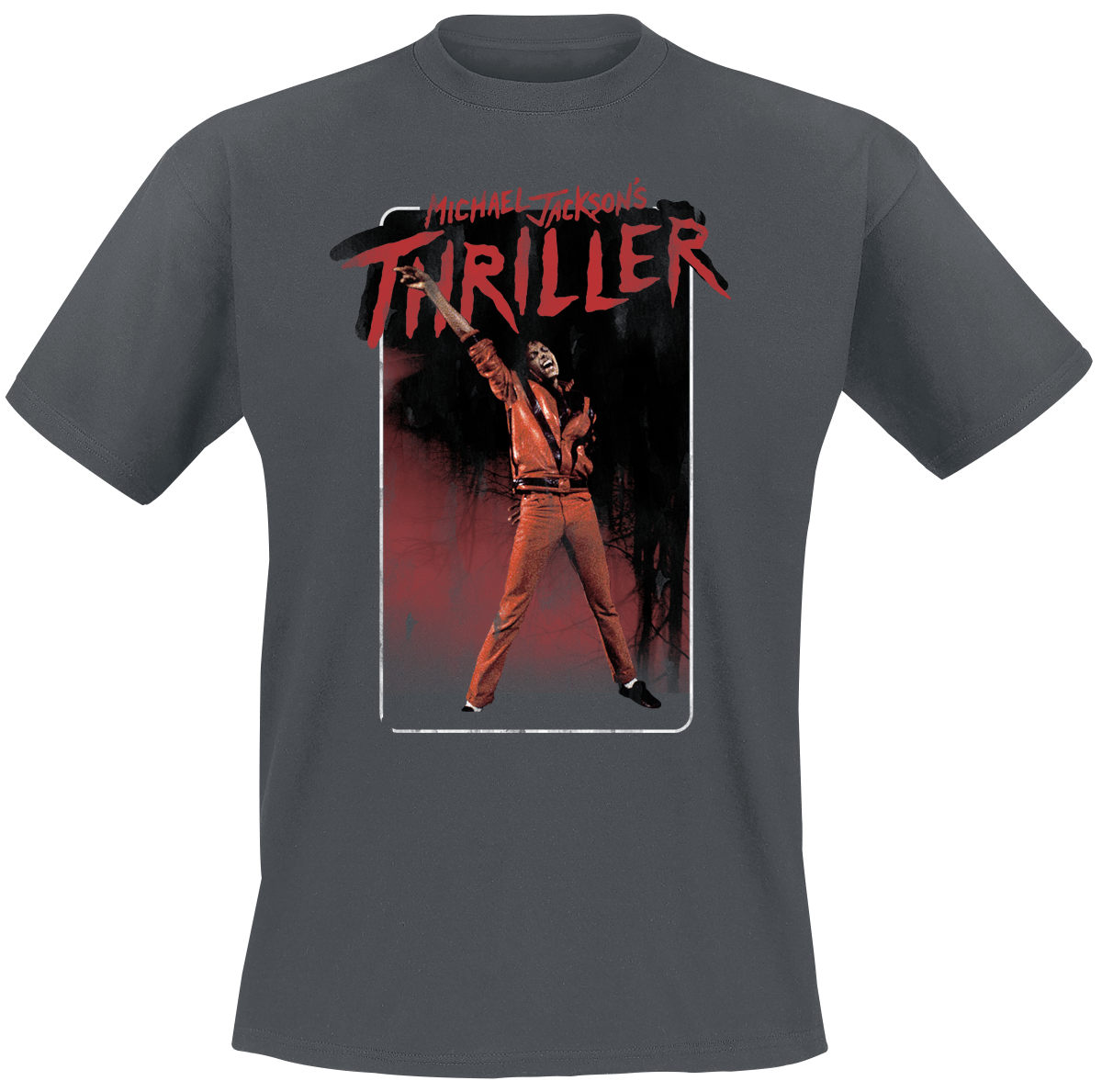 Michael Jackson - Thriller Arm Up - T-Shirt - charcoal