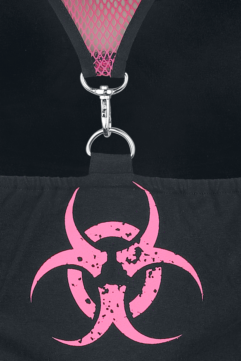 Poizen Industries Danger Zone Top Top schwarz pink