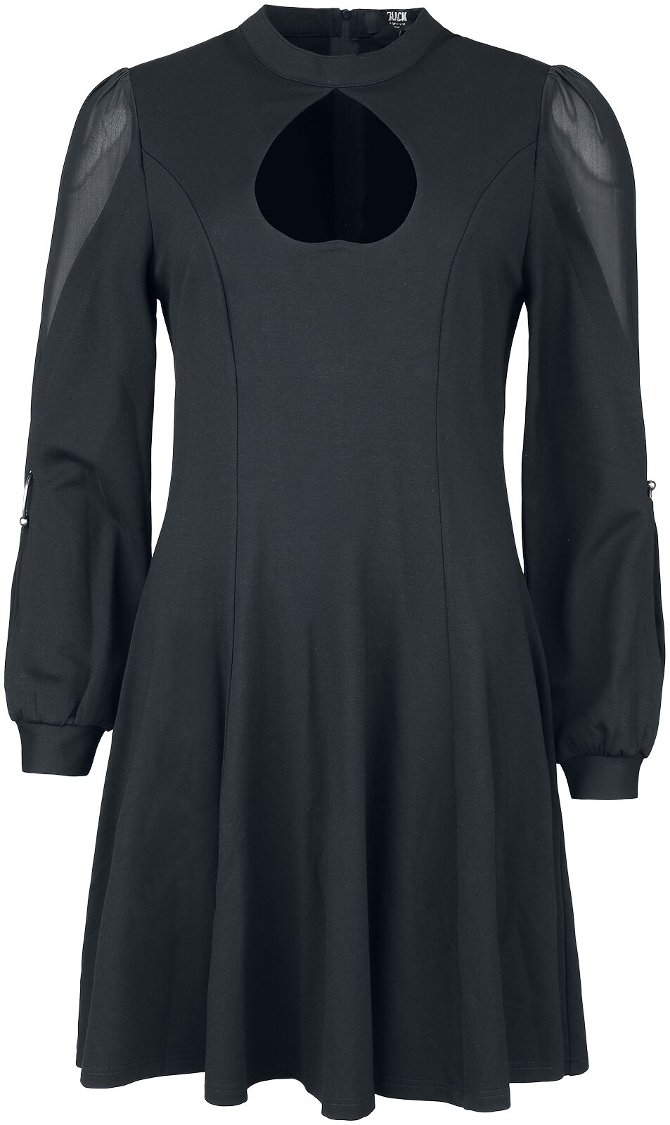 Black Premium by EMP Kurzes Kleid Kleid mit Herz Ausschnitt S bis L für Damen Größe M schwarz  - Onlineshop EMP