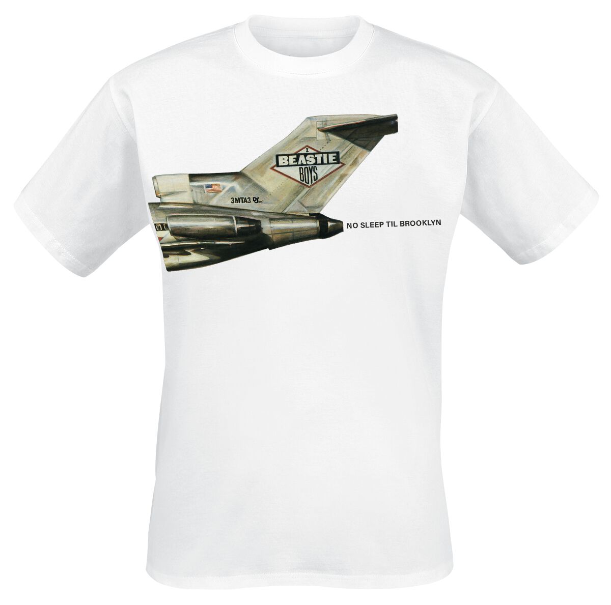 Beastie Boys T-Shirt - No Sleep Til Brooklyn Plane - S bis 3XL - für Männer - Größe XXL - weiß  - Lizenziertes Merchandise!