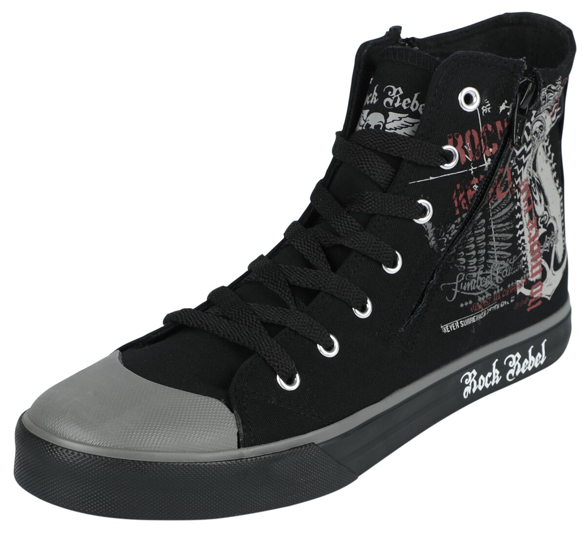 Rock Rebel by EMP Skeleton Nun Sneaker With Zipper Sneaker high schwarz in EU39