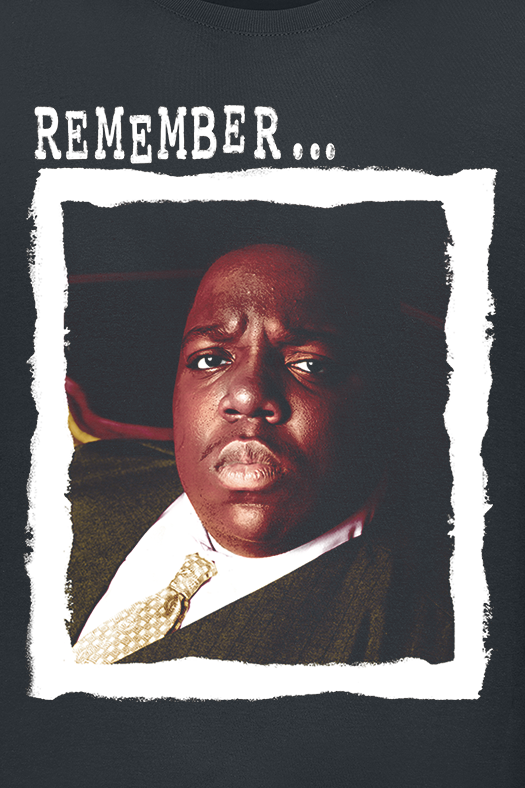 Notorious B.I.G. T-Shirt - Remember - S bis M - für Männer - Größe S - schwarz  - Lizenziertes Merchandise!