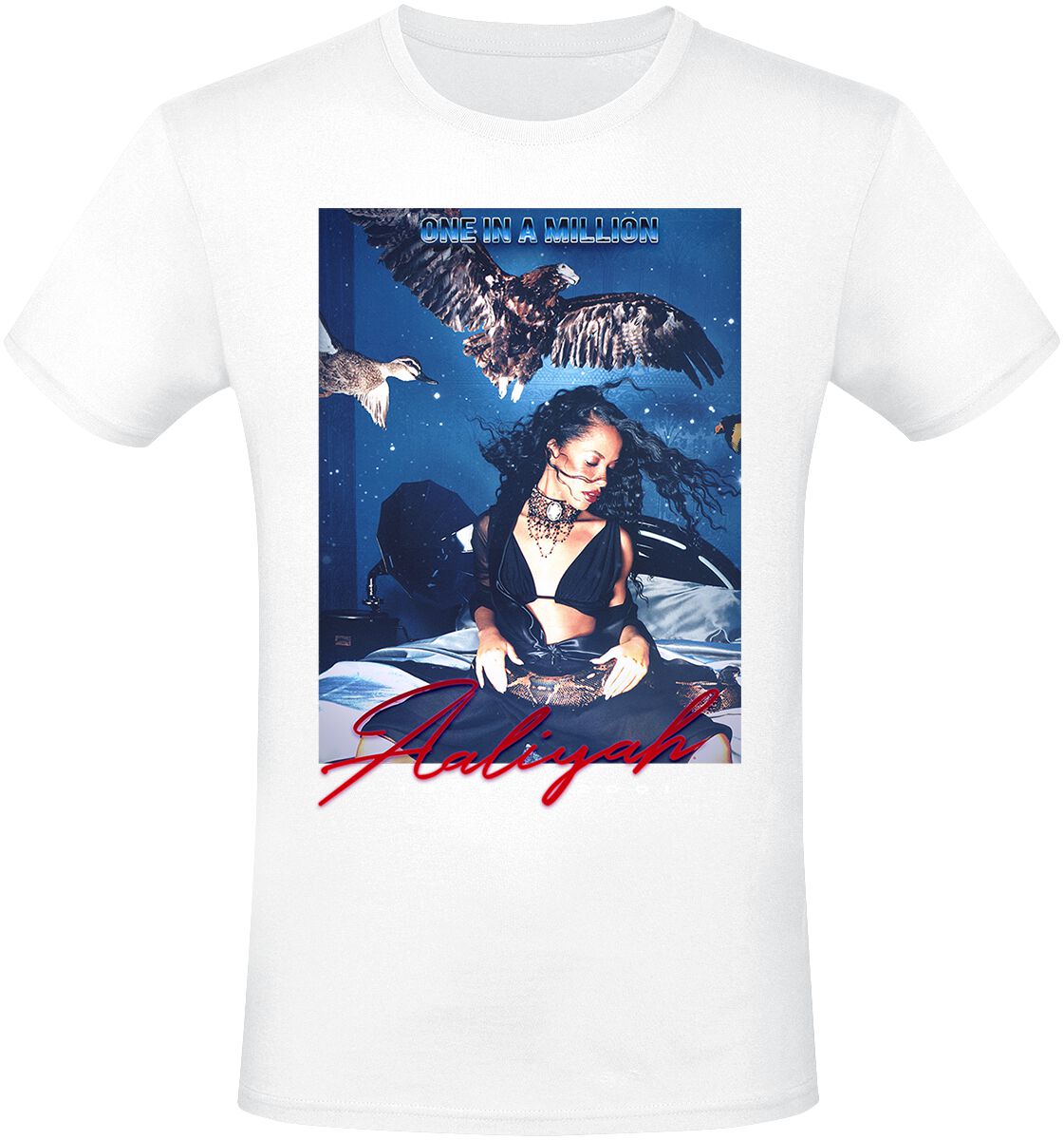 T-Shirt Manches courtes de Aaliyah - One In A Million - S à 3XL - pour Homme - blanc