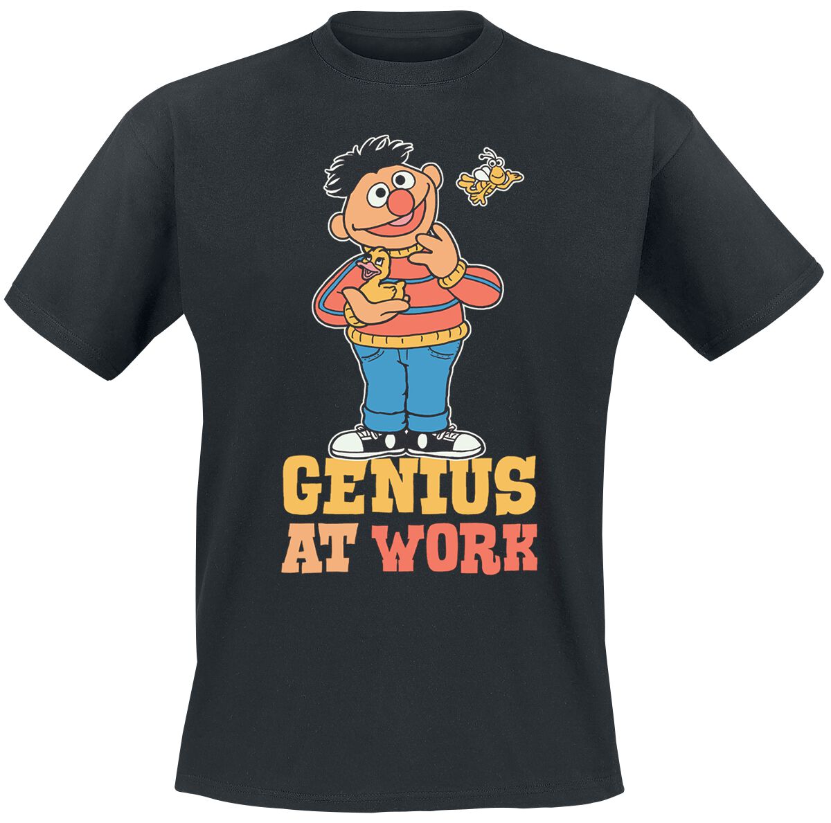 Sesame Street Ernie - Genius At Work T-Shirt black