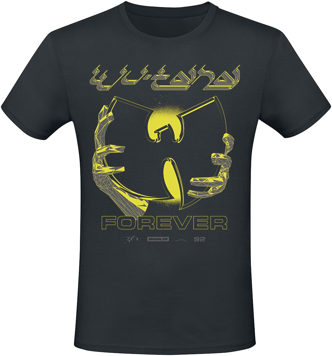 Wu-Tang Clan T-Shirt - Forever Chrome - S bis M - für Männer - Größe S - schwarz  - Lizenziertes Merchandise!
