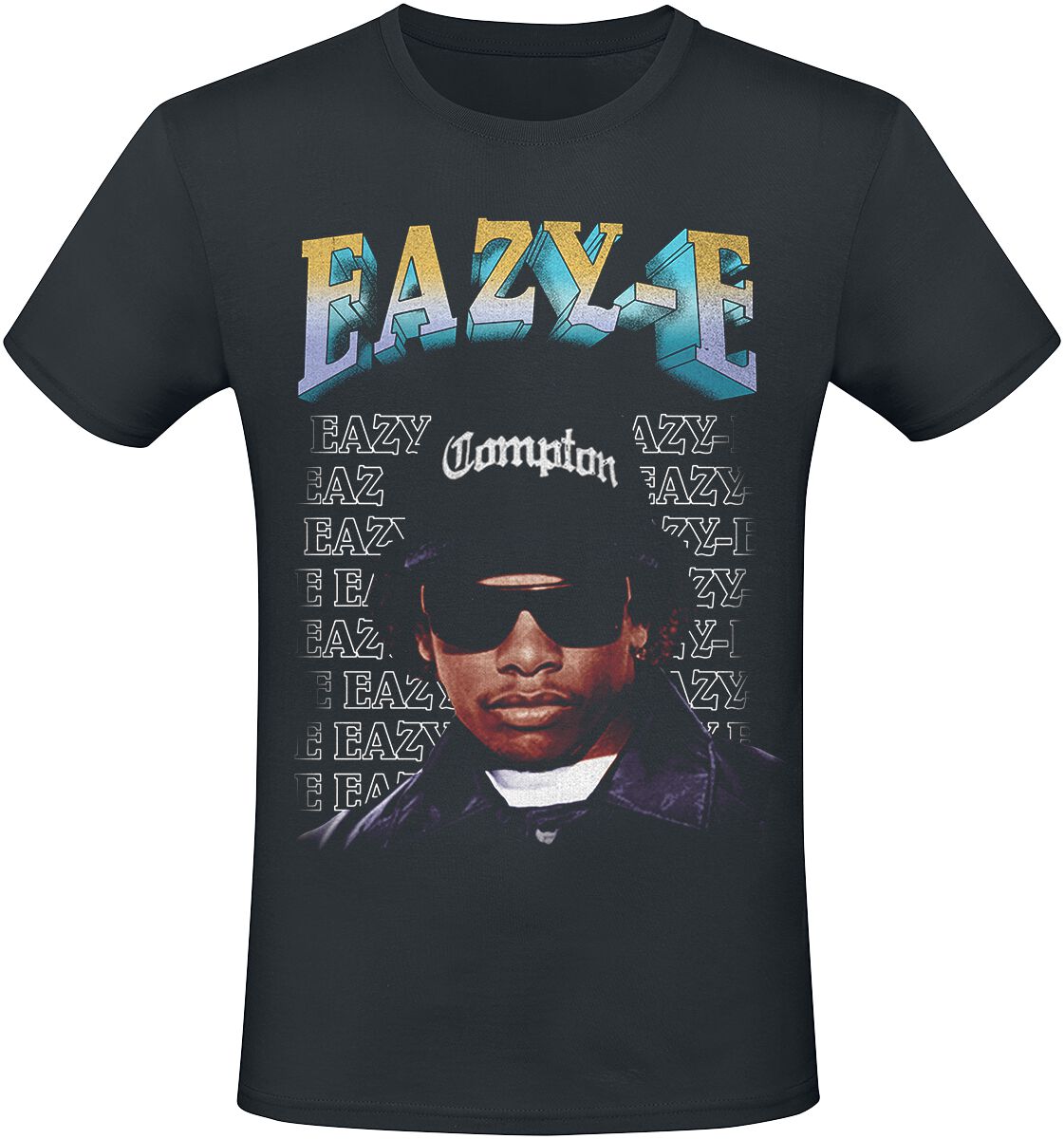 Eazy-E T-Shirt - Compton - S bis 3XL - für Männer - Größe XXL - schwarz  - Lizenziertes Merchandise!