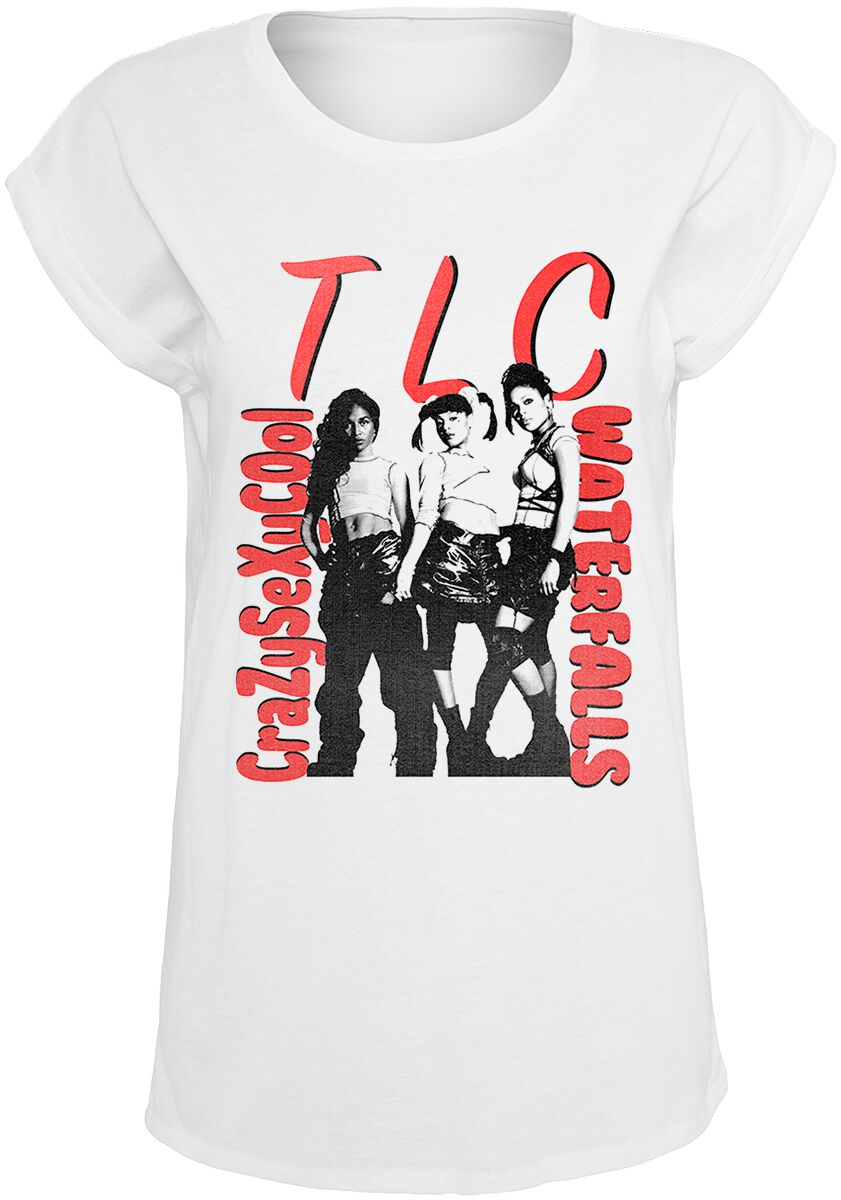 TLC Waterfall T-Shirt weiß in XL