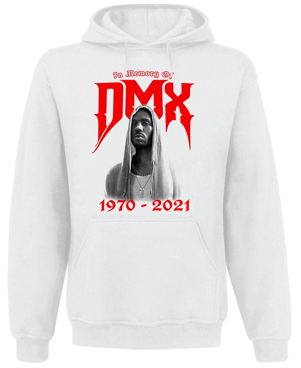 DMX Kapuzenpullover - IMO `70-`21 - S bis XXL - für Männer - Größe L - weiß  - Lizenziertes Merchandise!