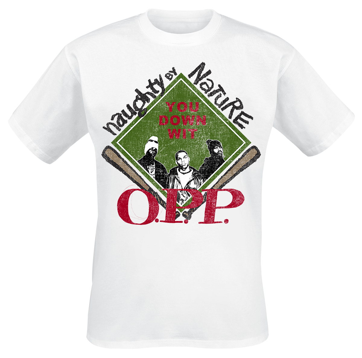 Naughty by Nature - Vintage OPP - T-Shirt - weiß