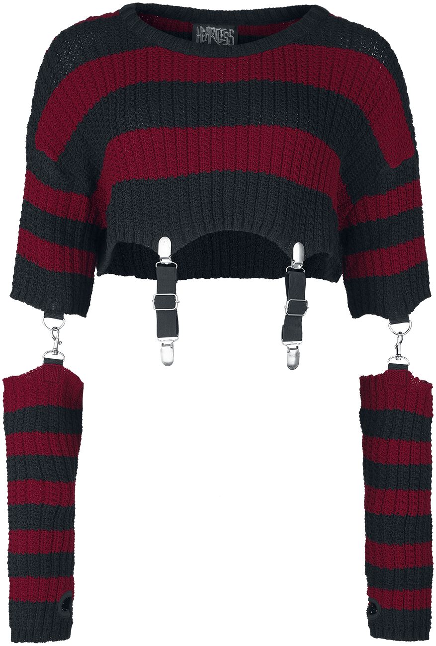 Heartless Isadora Top Strickpullover schwarz rot