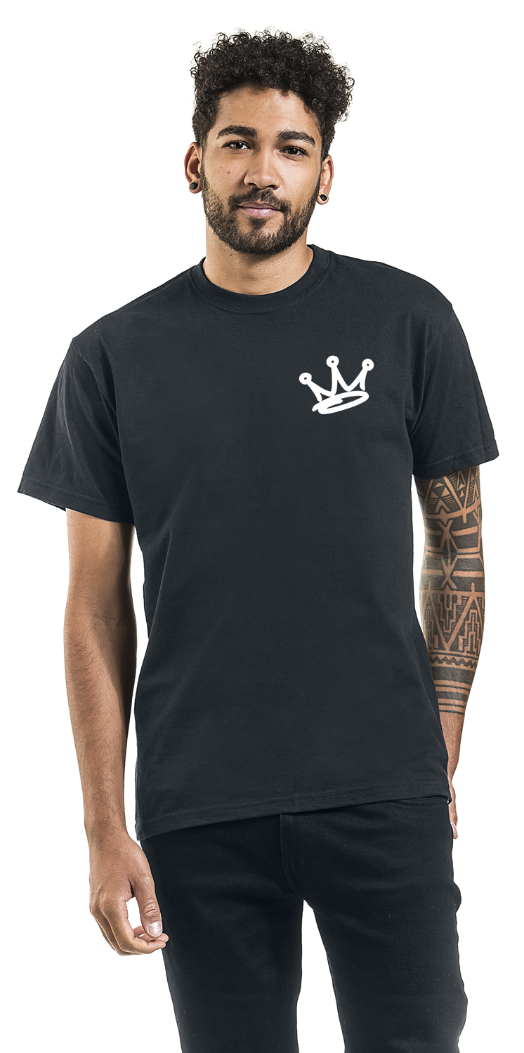 Naughty by Nature Graffiti Logo T-Shirt schwarz