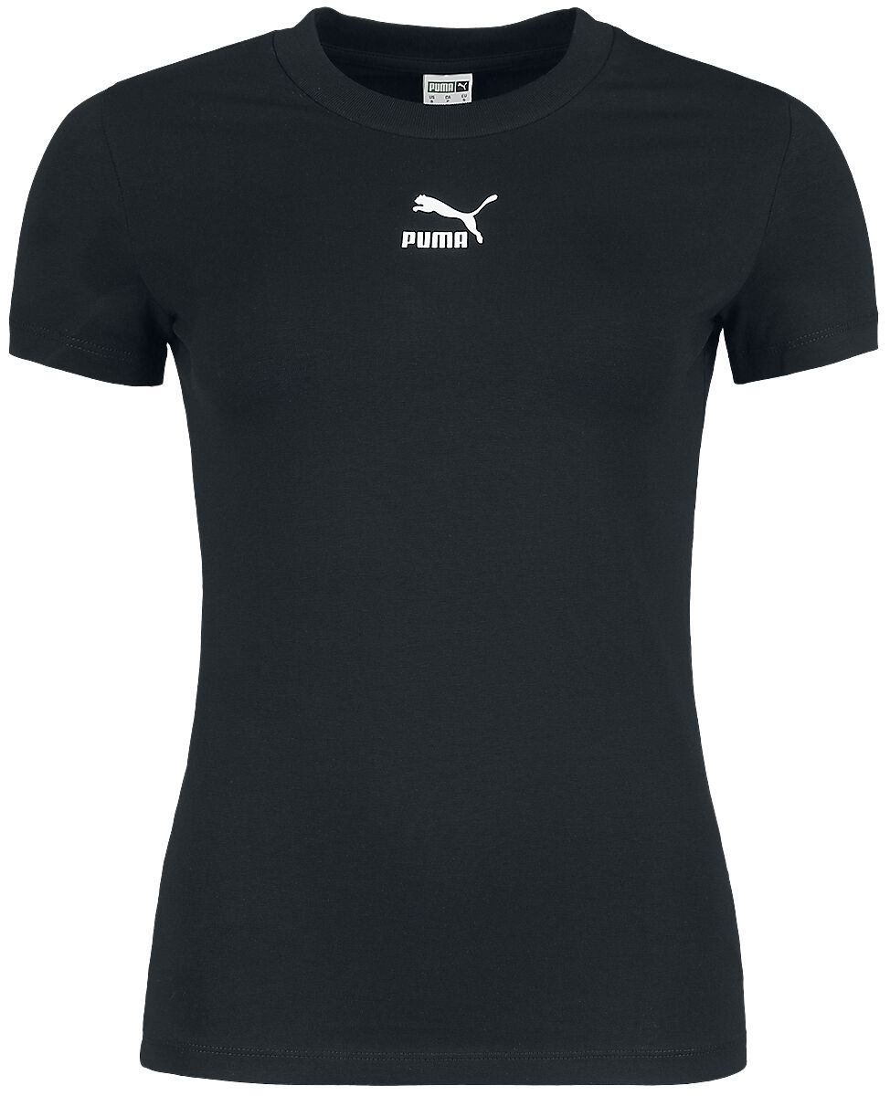 T-Shirt Manches courtes de Puma - Classics Slim Tee - XS à XL - pour Femme - noir