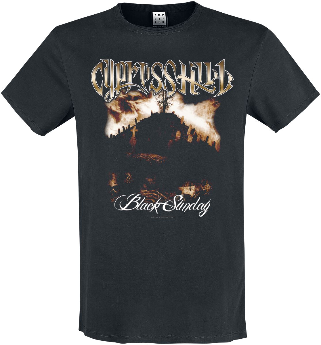 Cypress Hill T-Shirt - Amplified Collection - Black Sunday - S bis XXL - für Männer - Größe S - schwarz  - Lizenziertes Merchandise!