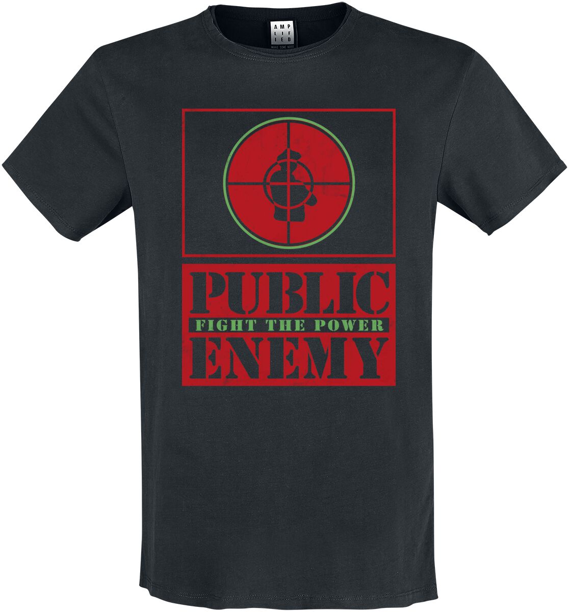 Public Enemy T-Shirt - Amplified Collection - Fight The Power Target - S - für Männer - Größe S - schwarz  - Lizenziertes Merchandise!