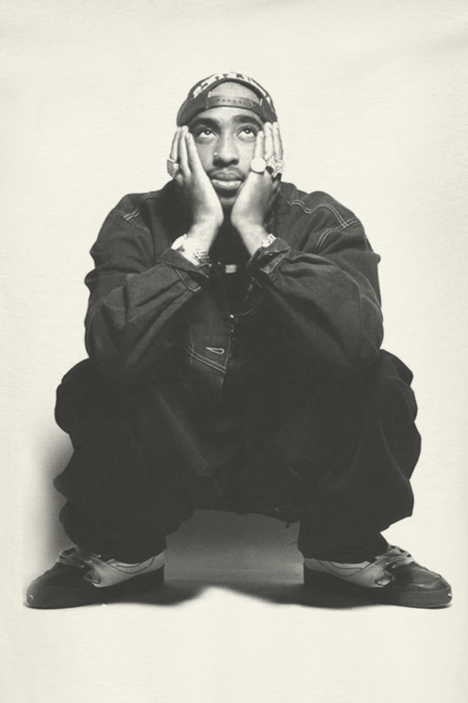 Tupac Shakur T-Shirt - Amplified Collection - Contemplation - S bis 3XL - für Männer - Größe M - altweiß  - Lizenziertes Merchandise!