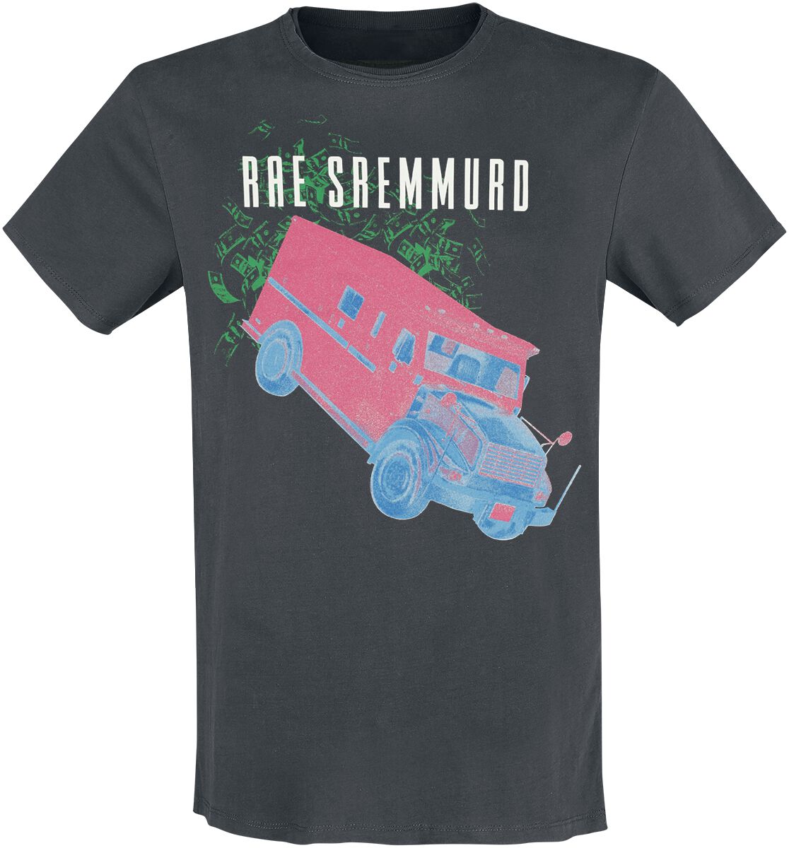 Rae Sremmurd T-Shirt - Amplified Collection - Cash Heist - S bis 3XL - für Männer - Größe L - charcoal  - Lizenziertes Merchandise!