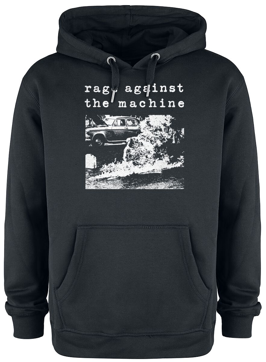 Rage Against The Machine Kapuzenpullover - Amplified Collection - Monk Fire - L bis XXL - für Männer - Größe L - schwarz  - Lizenziertes Merchandise!