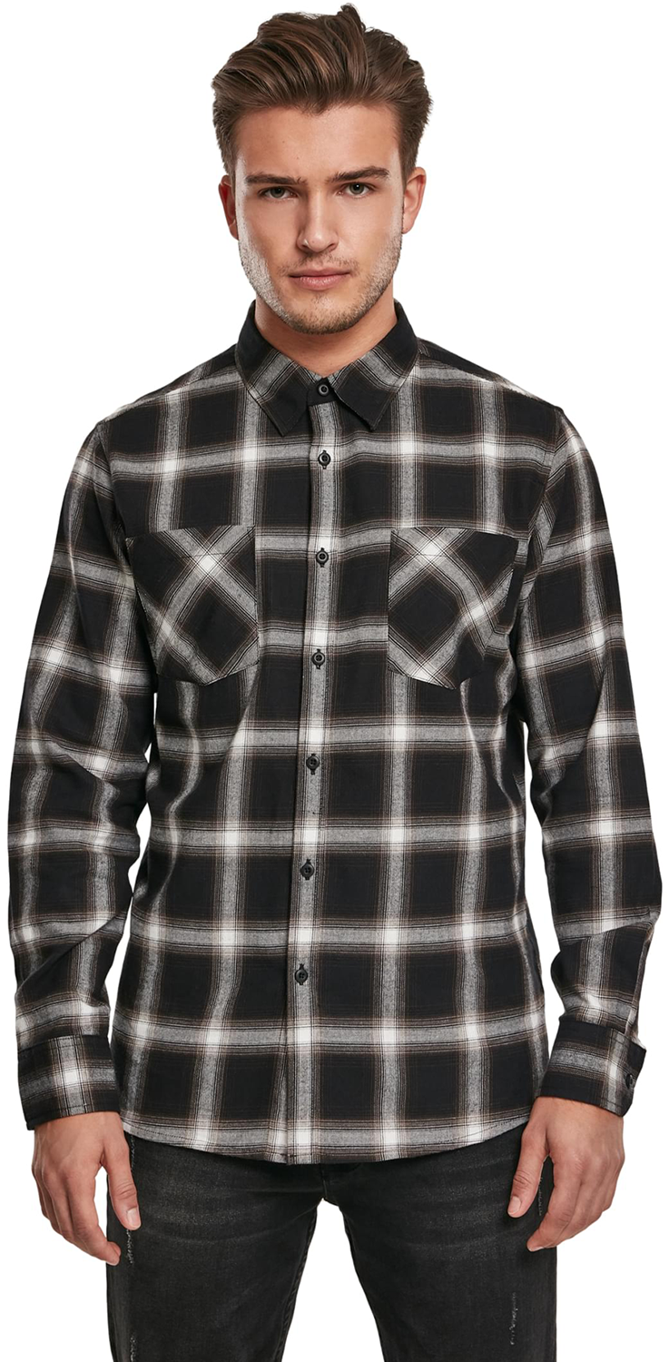Southpole Southpole Checked Woven Shirt Flanellhemd schwarz weiß