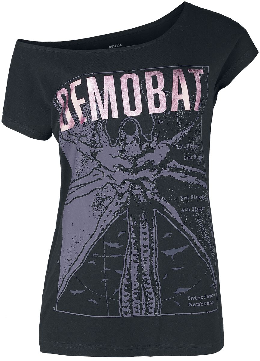 Image of T-Shirt di Stranger Things - Demobat Slayer - S a XL - Donna - nero