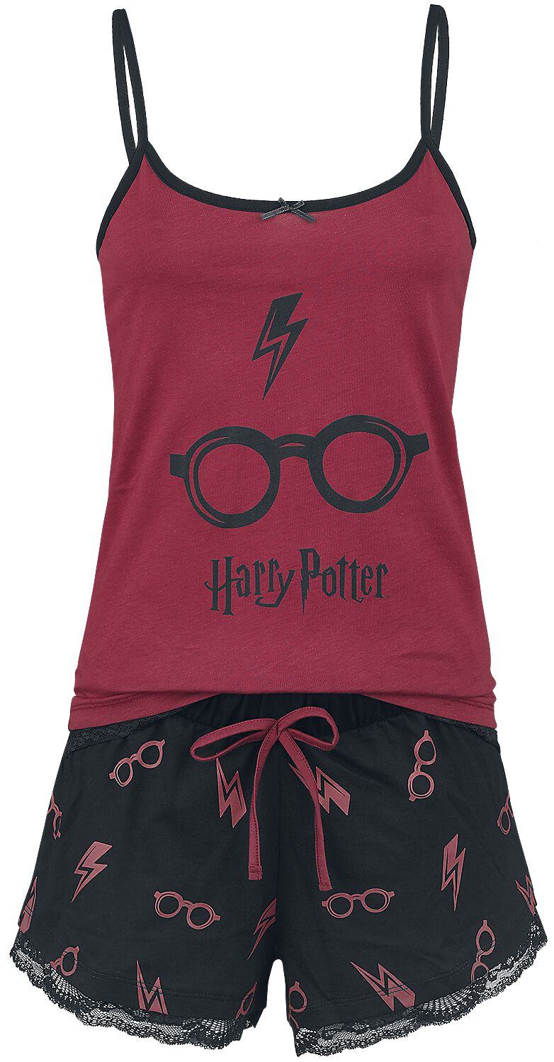 Bas de pyjama de Harry Potter - S à 3XL - pour Femme - noir/rouge